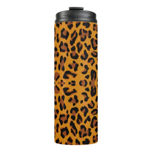 Muster Leopard-Hintergrund Thermosbecher (Vorderseite)