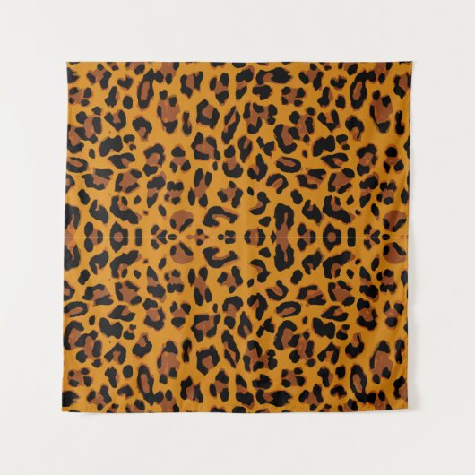 Muster Leopard-Hintergrund Wandteppich (Vorderseite)