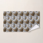 Muster Leopard & Peonies Badhandtuch Set (Handtuch)