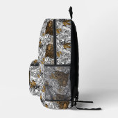 Muster Leopard & Peonies Bedruckter Rucksack (Rechts)