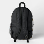 Muster Leopard & Peonies Bedruckter Rucksack (Rückseite)