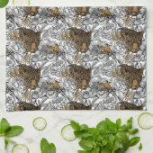 Muster Leopard & Peonies Geschirrtuch (Gefaltet)