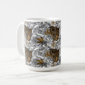 Muster Leopard & Peonies Kaffeetasse (Vorderseite Links)