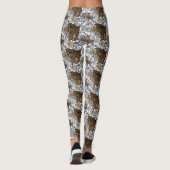 Muster Leopard & Peonies Leggings (Rückseite)