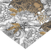 Muster Leopard & Peonies Mittelgroßer Tischläufer (Ecke)