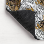 Muster Leopard & Peonies Mousepad (Ecke)