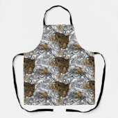 Muster Leopard & Peonies Schürze (Vorderseite)