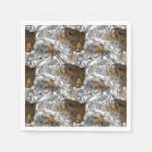Muster Leopard & Peonies Serviette (Vorderseite)