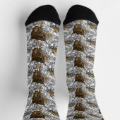 Muster Leopard & Peonies Socken (Oben)