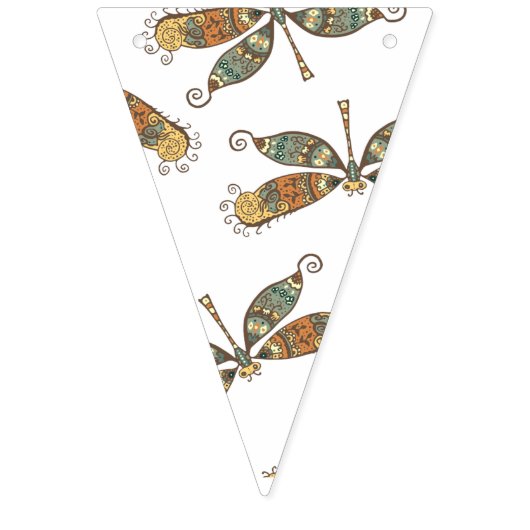 Muster-Libellenhintergrund Wimpelkette (Zweite Fahne)