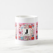 Muster-Liebe für Muster-Herz und -Buchstaben Kaffeetasse (Mittel)