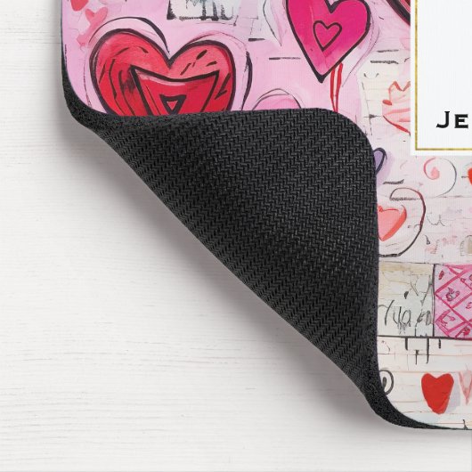 Muster-Liebe für Muster-Herz und -Buchstaben Mousepad (Ecke)
