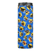 Muster-Liebe-Lachen-Kuss Mopsemoticons-(Emojis) Thermosbecher (Rückseite)