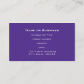 Muster Lila Kreise Visitenkarte (Rückseite)
