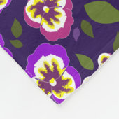 Muster Lila Monogramm für Girly Floral Stiefmütter Fleecedecke (Ecke)