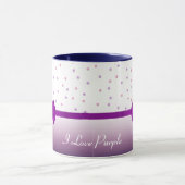 Muster Lila Polka Ribbon Kaffee Tasse (Zentrum)