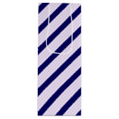 Muster Lilac und weiße Streifen mit marineblau Geschenktüte Für Weinflaschen (Vorderseite)