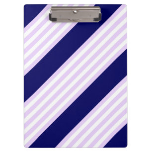 Muster Lilac und weiße Streifen mit marineblau Klemmbrett