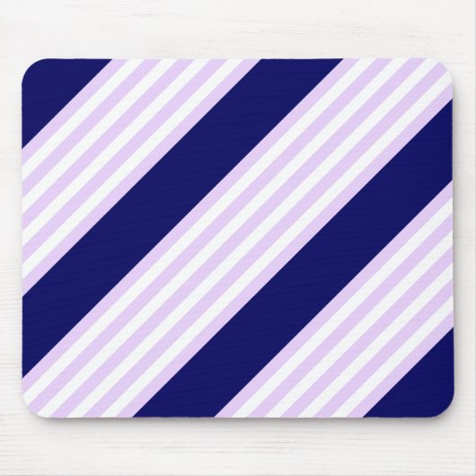 Muster Lilac und weiße Streifen mit marineblau Mousepad (Vorne)