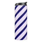 Muster Lilac und weiße Streifen mit marineblau Thermosbecher (Nach links gedreht)