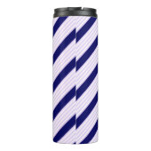 Muster Lilac und weiße Streifen mit marineblau Thermosbecher (Rückseite)