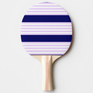 Muster Lilac und weiße Streifen mit marineblau Tischtennis Schläger