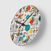 Muster, Linien, Formen Runde Wanduhr (Winkel)