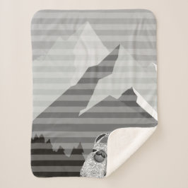 Muster Llama Stripe Mountains Sherpadecke