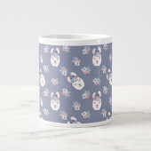 Muster Llamas & Blume Jumbo-Tasse (Vorderseite)