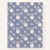 Muster Llamas & Blume Notizblock (Vorderseite)