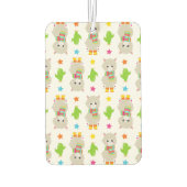 Muster Llamas, Niedlich Llamas, Alpacas, Kakteen Autolufterfrischer (Rückseite)