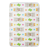 Muster Llamas, Niedlich Llamas, Alpacas, Kakteen Badematte (Vorderseite Vertikal)