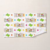 Muster Llamas, Niedlich Llamas, Alpacas, Kakteen Badhandtuch Set (Handtuch)