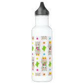 Muster Llamas, Niedlich Llamas, Alpacas, Kakteen Edelstahlflasche (Links)