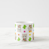 Muster Llamas, Niedlich Llamas, Alpacas, Kakteen Espressotasse (Vorderseite)