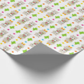 Muster Llamas, Niedlich Llamas, Alpacas, Kakteen Geschenkpapier (Ecke)