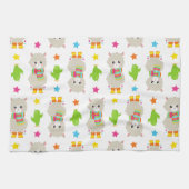 Muster Llamas, Niedlich Llamas, Alpacas, Kakteen Geschirrtuch (Horizontal)