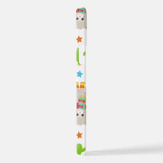 Muster Llamas, Niedlich Llamas, Alpacas, Kakteen iPhone Hülle (Rechte Seite)