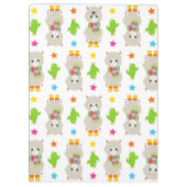 Muster Llamas, Niedlich Llamas, Alpacas, Kakteen Klemmbrett (Rückseite)