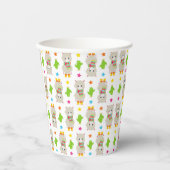 Muster Llamas, Niedlich Llamas, Alpacas, Kakteen Pappbecher (Vorderseite)