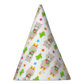 Muster Llamas, Niedlich Llamas, Alpacas, Kakteen Partyhütchen (Rechts)