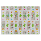 Muster Llamas, Niedlich Llamas, Alpacas, Kakteen Schneidebrett (Vorderseite)