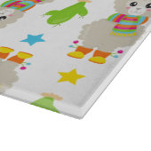 Muster Llamas, Niedlich Llamas, Alpacas, Kakteen Schneidebrett (Ecke)