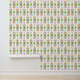 Muster Llamas, Niedlich Llamas, Alpacas, Kakteen Tapete