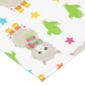 Muster Llamas, Niedlich Llamas, Alpacas, Kakteen Tischdecke (Schrägansicht)