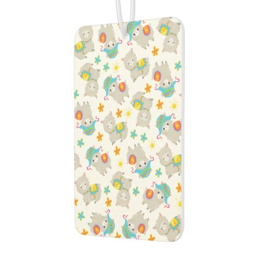 Muster Llamas, Niedliche Llamas, Alpacas, Blume Autolufterfrischer (Links)