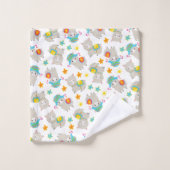 Muster Llamas, Niedliche Llamas, Alpacas, Blume Badhandtuch Set (Waschlappen)