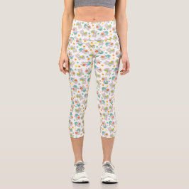 Muster Llamas, Niedliche Llamas, Alpacas, Blume Capri Leggings