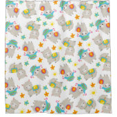 Muster Llamas, Niedliche Llamas, Alpacas, Blume Duschvorhang (Vorderseite)
