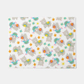 Muster Llamas, Niedliche Llamas, Alpacas, Blume Fußmatte (Vorderseite)